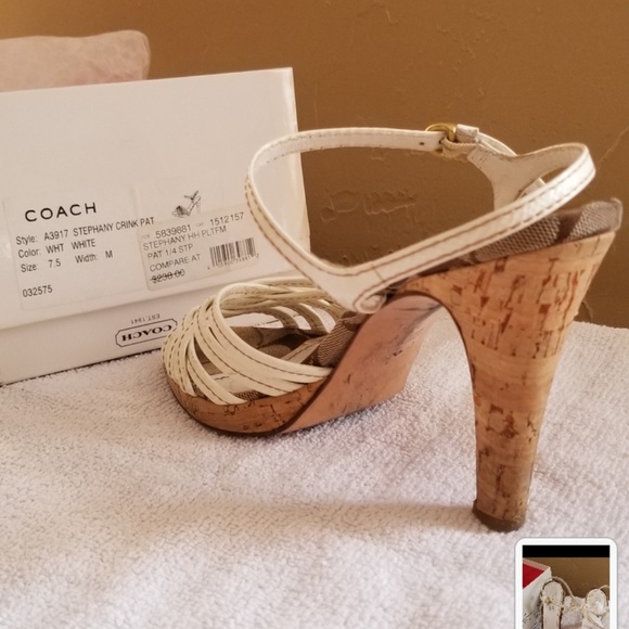 Coach White Stephany High Heel Platform - Picture 2 of 4